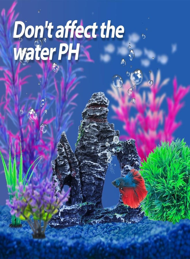 CousDUoBe 13Pcs Aquarium Plants Cave Rock Decor Set& Fish Tank Artificial PlasticPlants,Fish Tank Accessories Small Large Aquarium Decorations Kit - Image 3